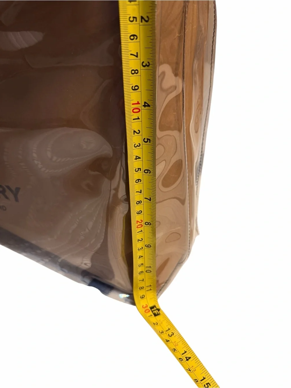 Burberry Tan Shopping Bag w/PVC Overlay #Tote Bag